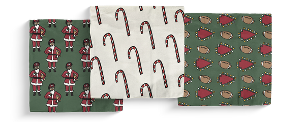 Big Red KC Christmas Dish Cloth Sets