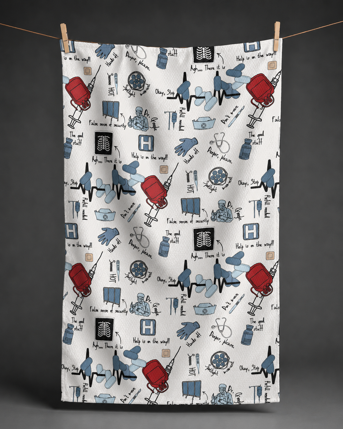 A Helping We Will Go Kitchen Towel