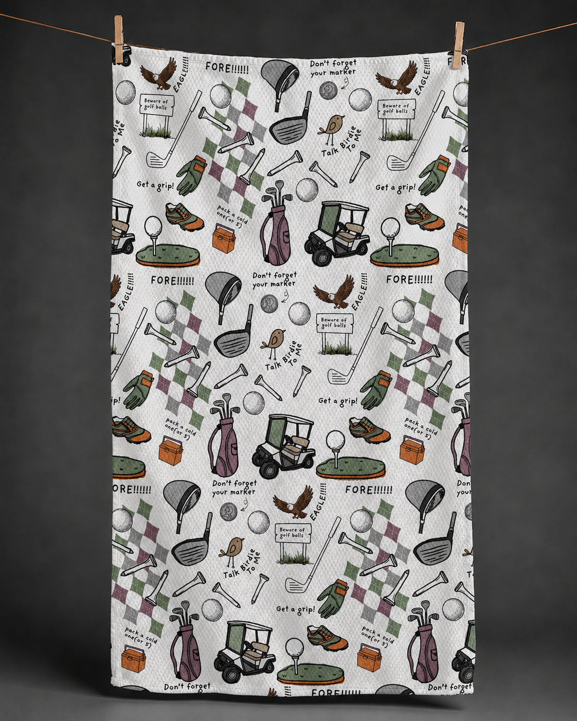 A Golfing We Will Go Kitchen Towel