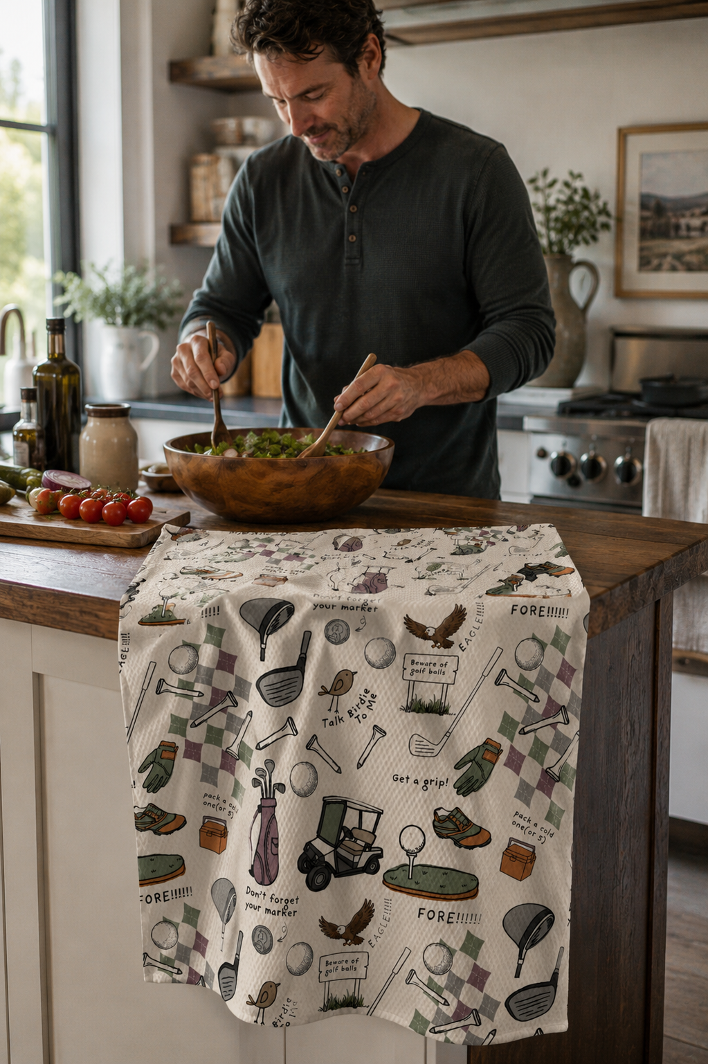 A Golfing We Will Go Kitchen Towel