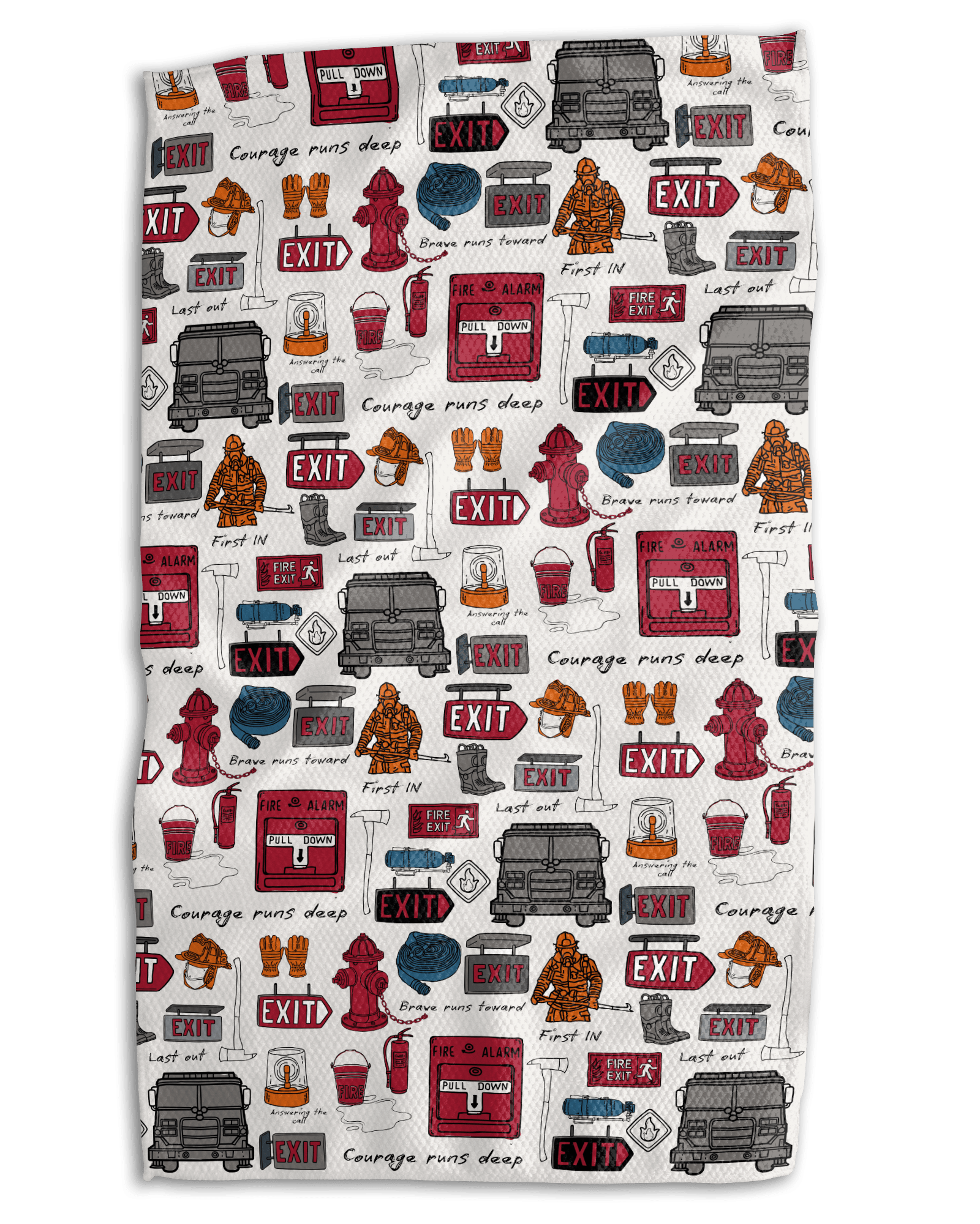 A Fire Fighting We Will Go Kitchen Towel - Absorb - lumen