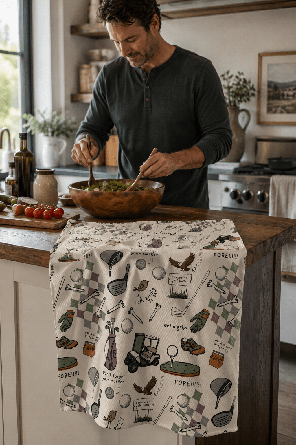 A Golfing We Will Go Kitchen Towel - Absorb-lumen