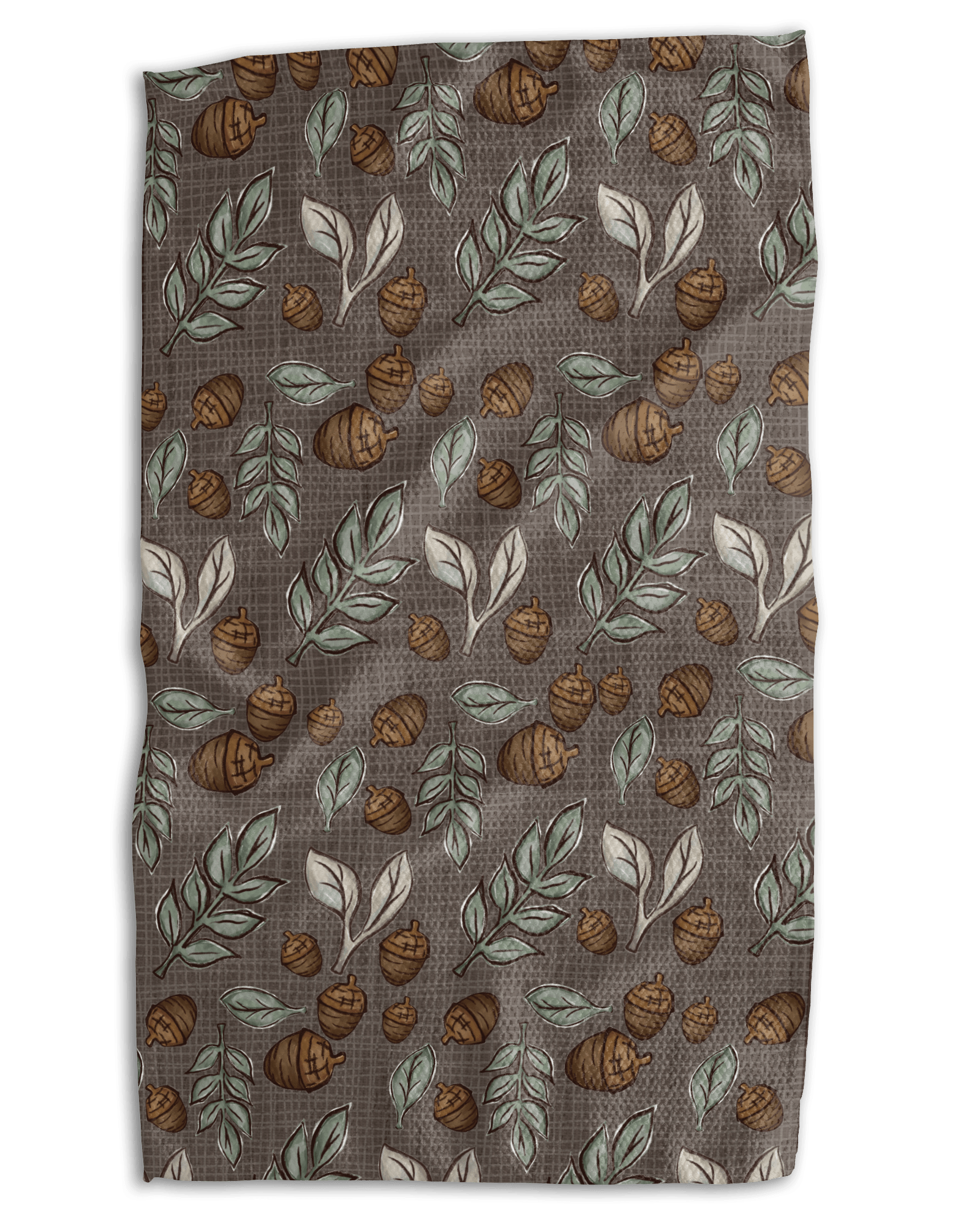 Acorns and Leaves Kitchen Towel - Absorb-lumen