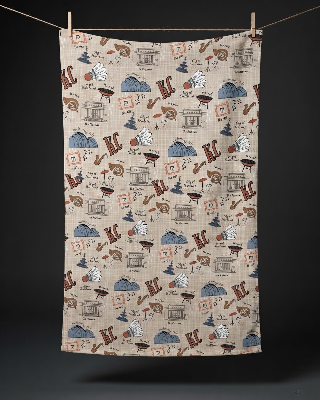 All About the Arts Neutral Kitchen Towel - Absorb-lumen