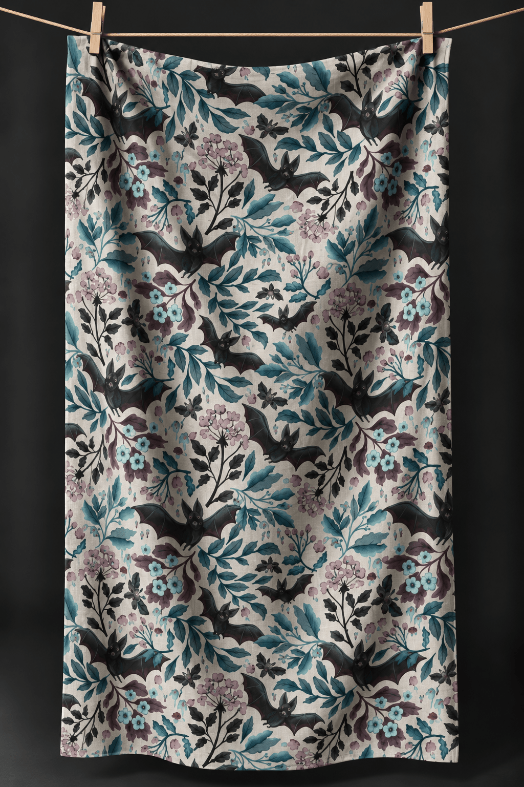 Bats & Blooms Kitchen Towel - Absorb-lumen