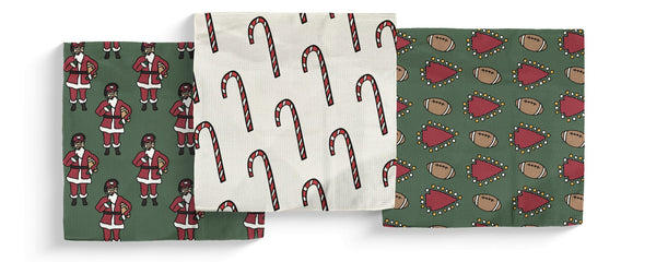 Big Red KC Christmas Dish Cloth Sets - Absorb - lumen