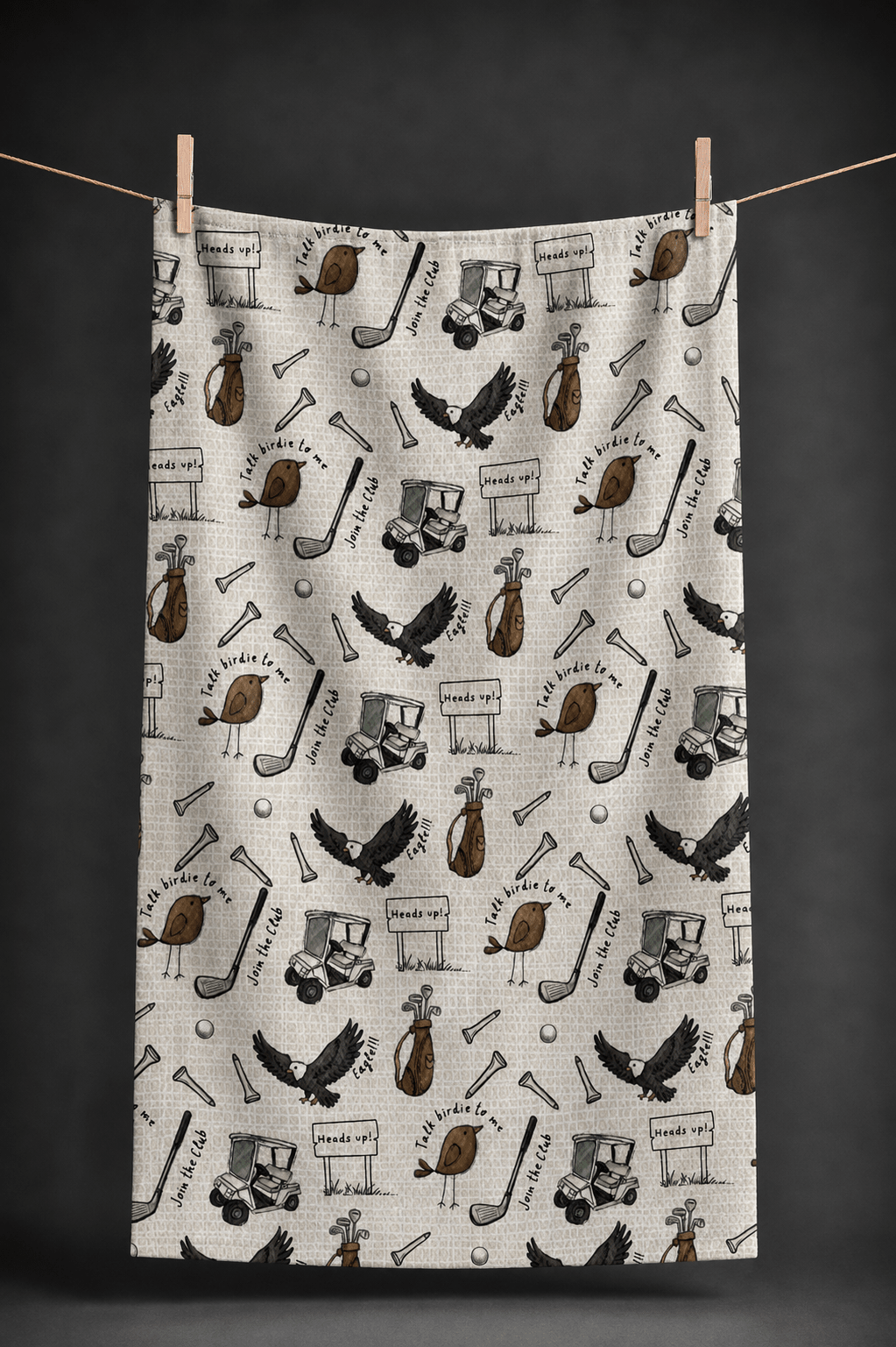 Birdie Time Heritage Golf Kitchen Towel - Absorb-lumen