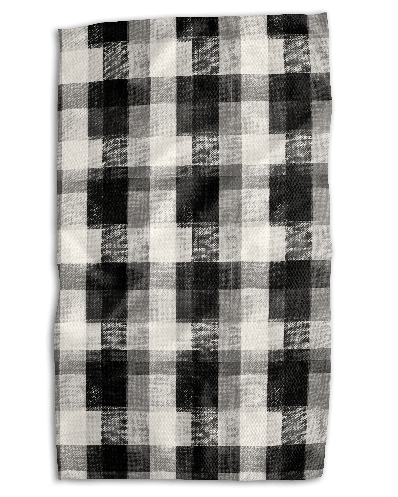 Black and Cream Plaid Kitchen Towel - Absorb-lumen