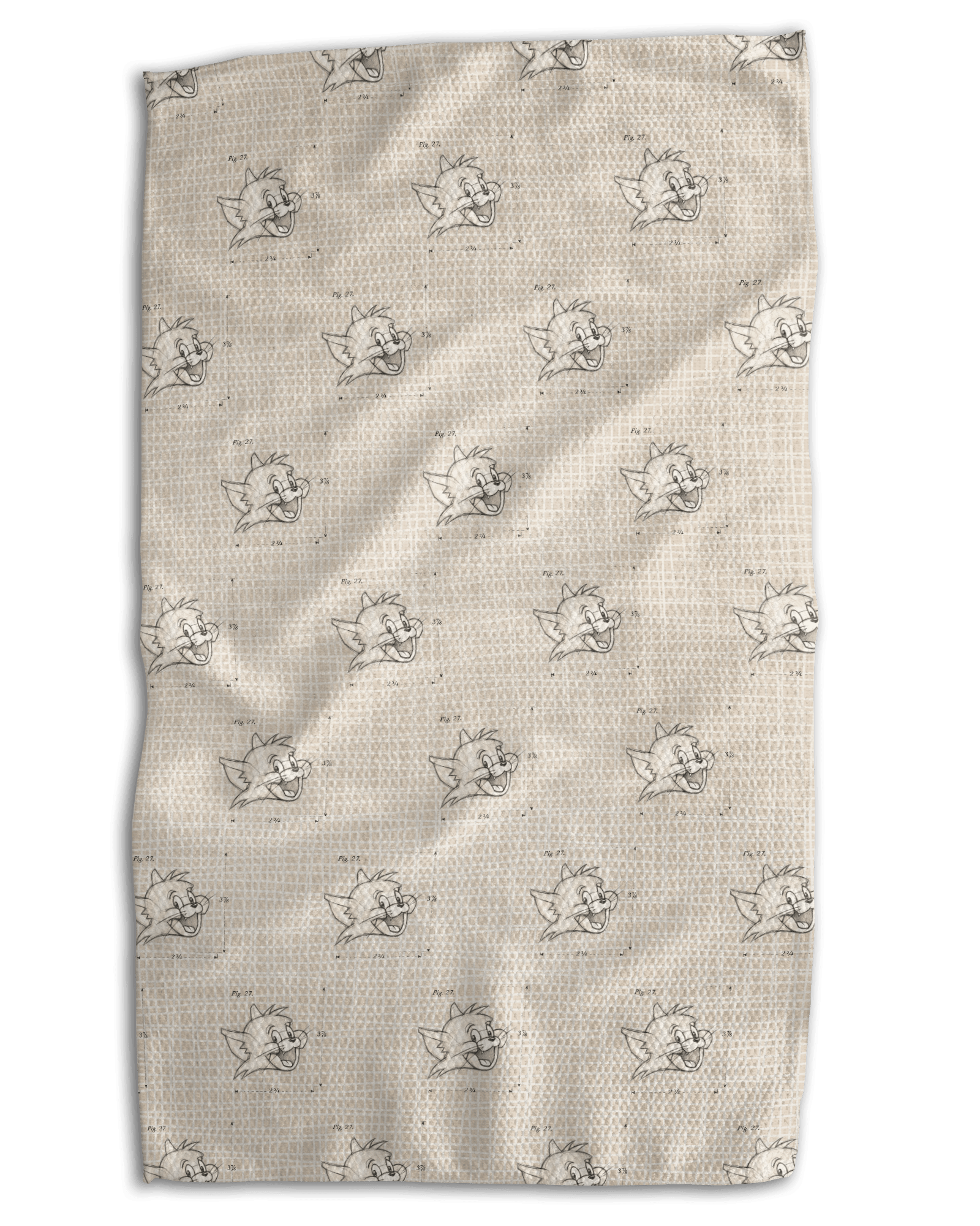 Blueprint Cat Kitchen Towel - Absorb-lumen