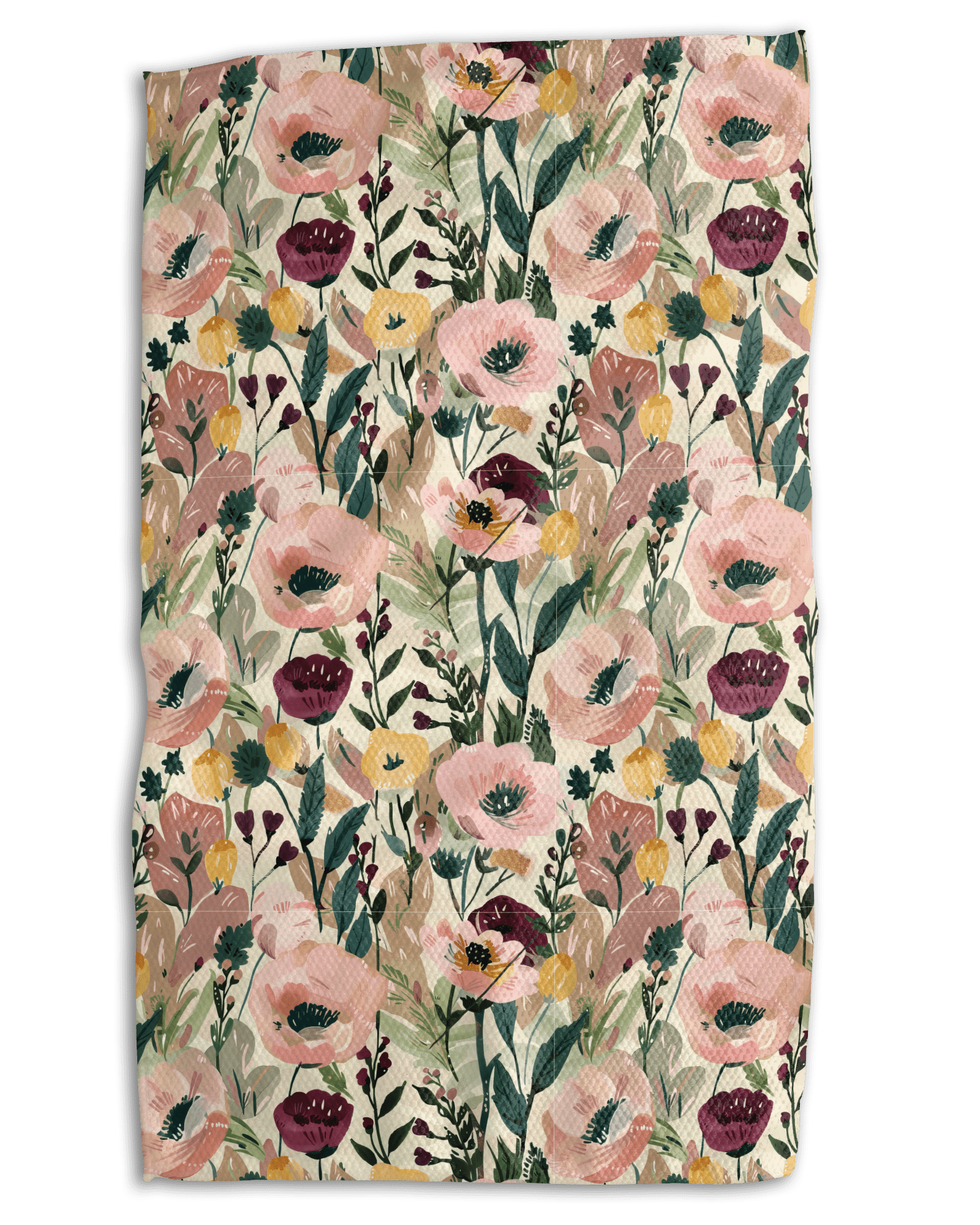 Blush Paint Floral Kitchen Towel - Absorb-lumen