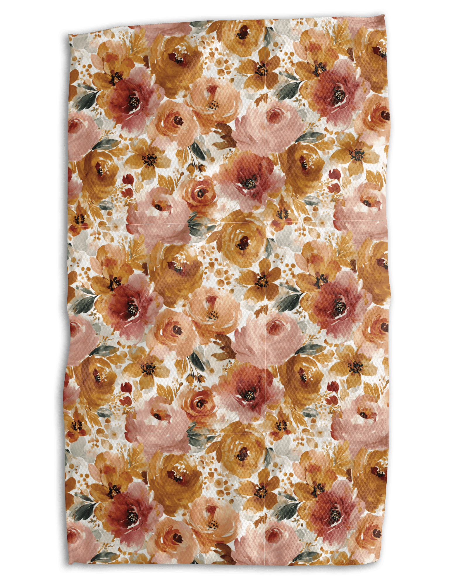 Brown and Blush Floral Kitchen Towel - Absorb-lumen