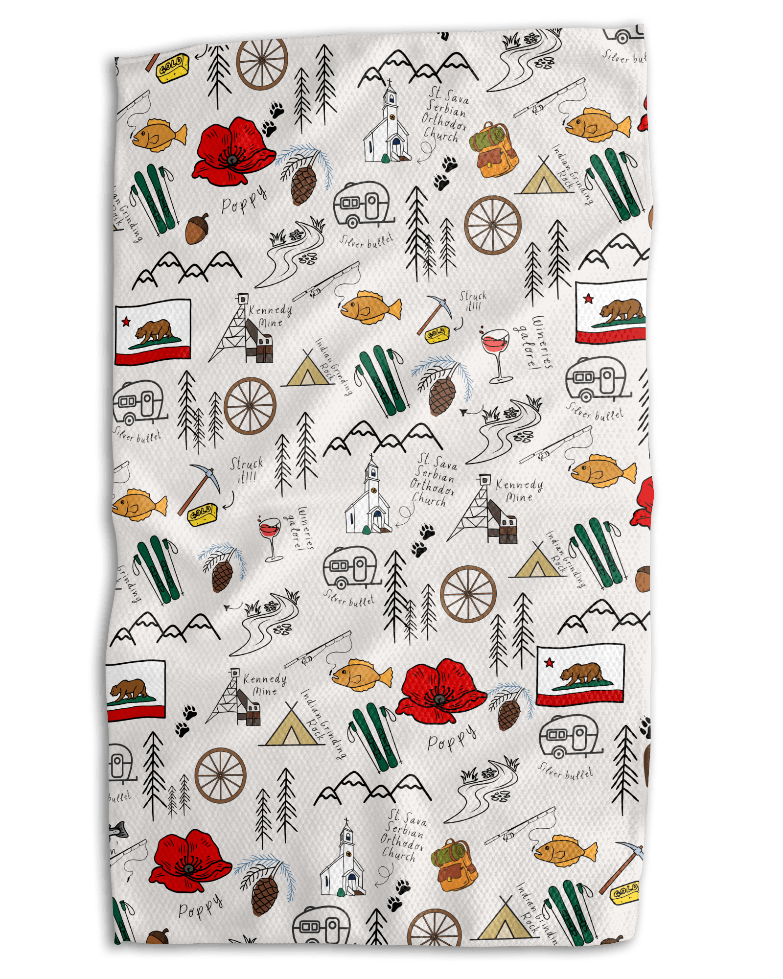 California Jackson Icons 18x30 Work - harder Double - Sided Towel - Absorb - lumen