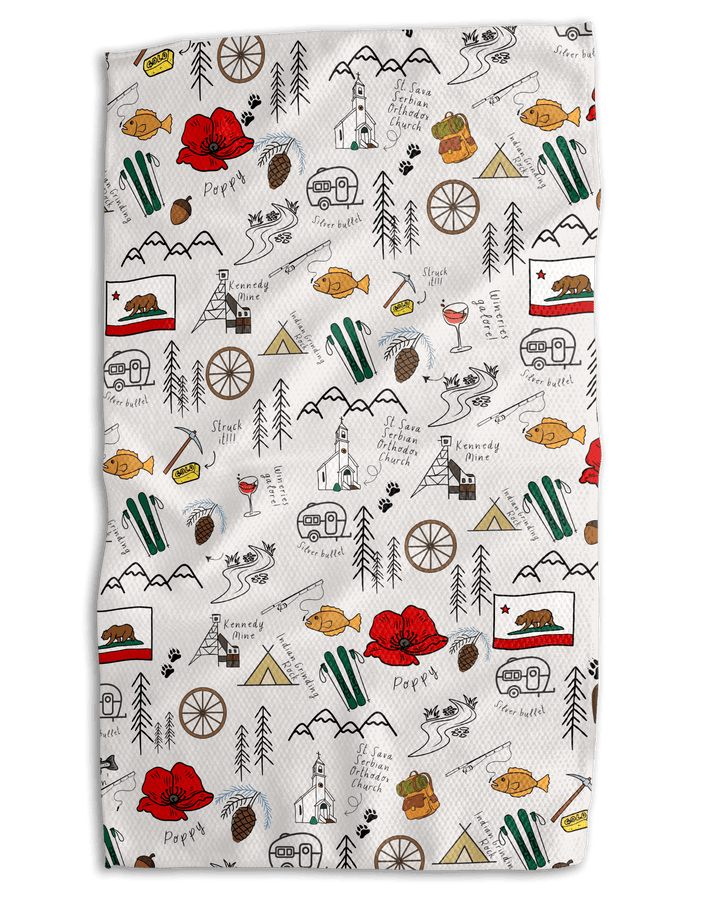 California Jackson Icons 18x30 Work - harder Double - Sided Towel - Absorb - lumen