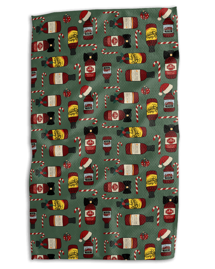 Christmas Saucy in KC 18x30 Work - harder Double - Sided Towel - Absorb - lumen