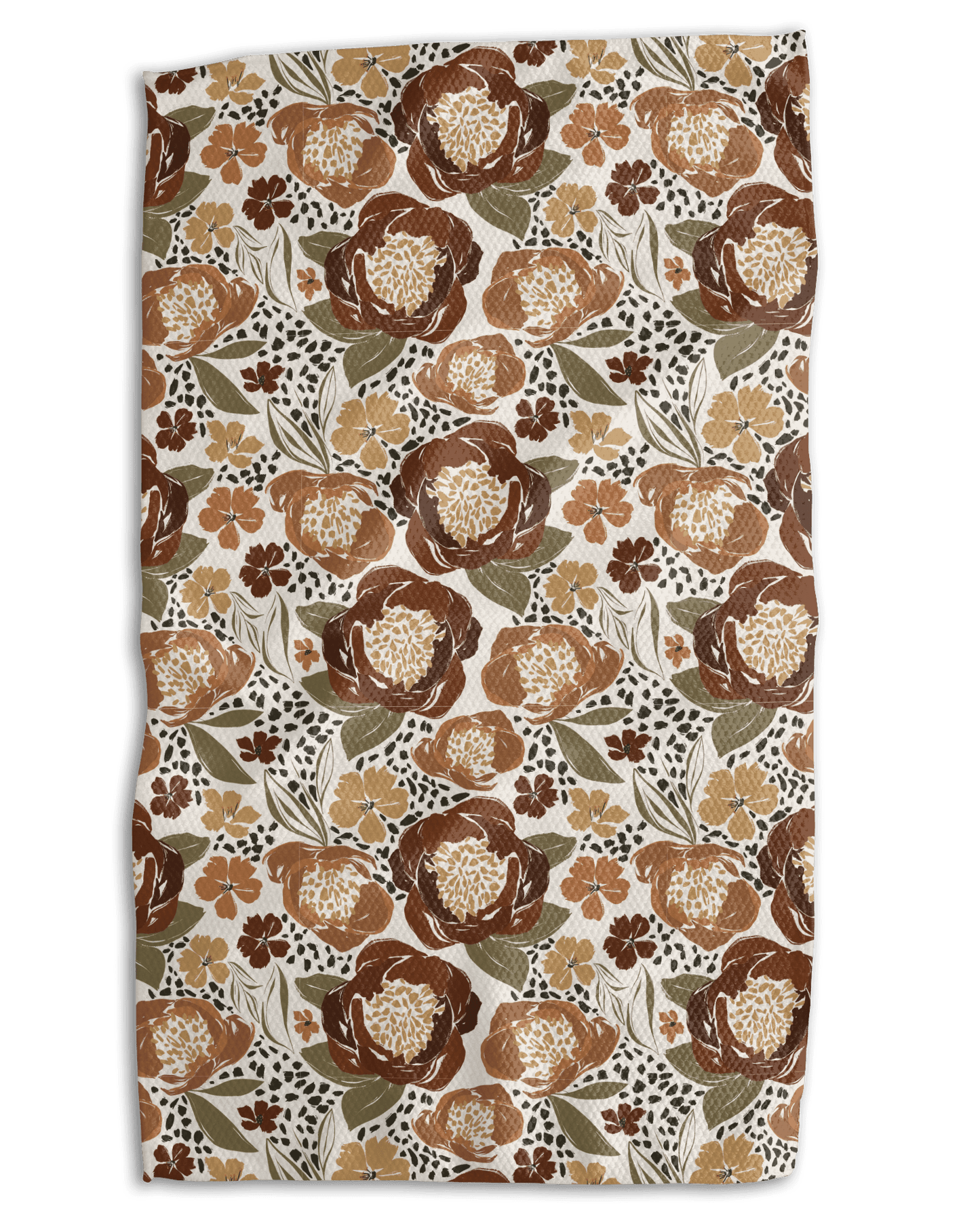 Cognac Speckle Meadow Kitchen Towel - Absorb-lumen