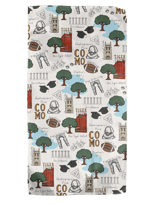 COMO Icons Plaid 12x24 Bartender Double - Sided Towel - Absorb - lumen