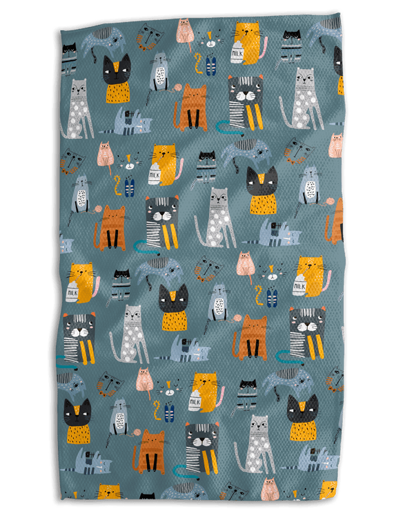 Curious Cats 18x30 Work - Harder Double - Sided Towel - Absorb - lumen