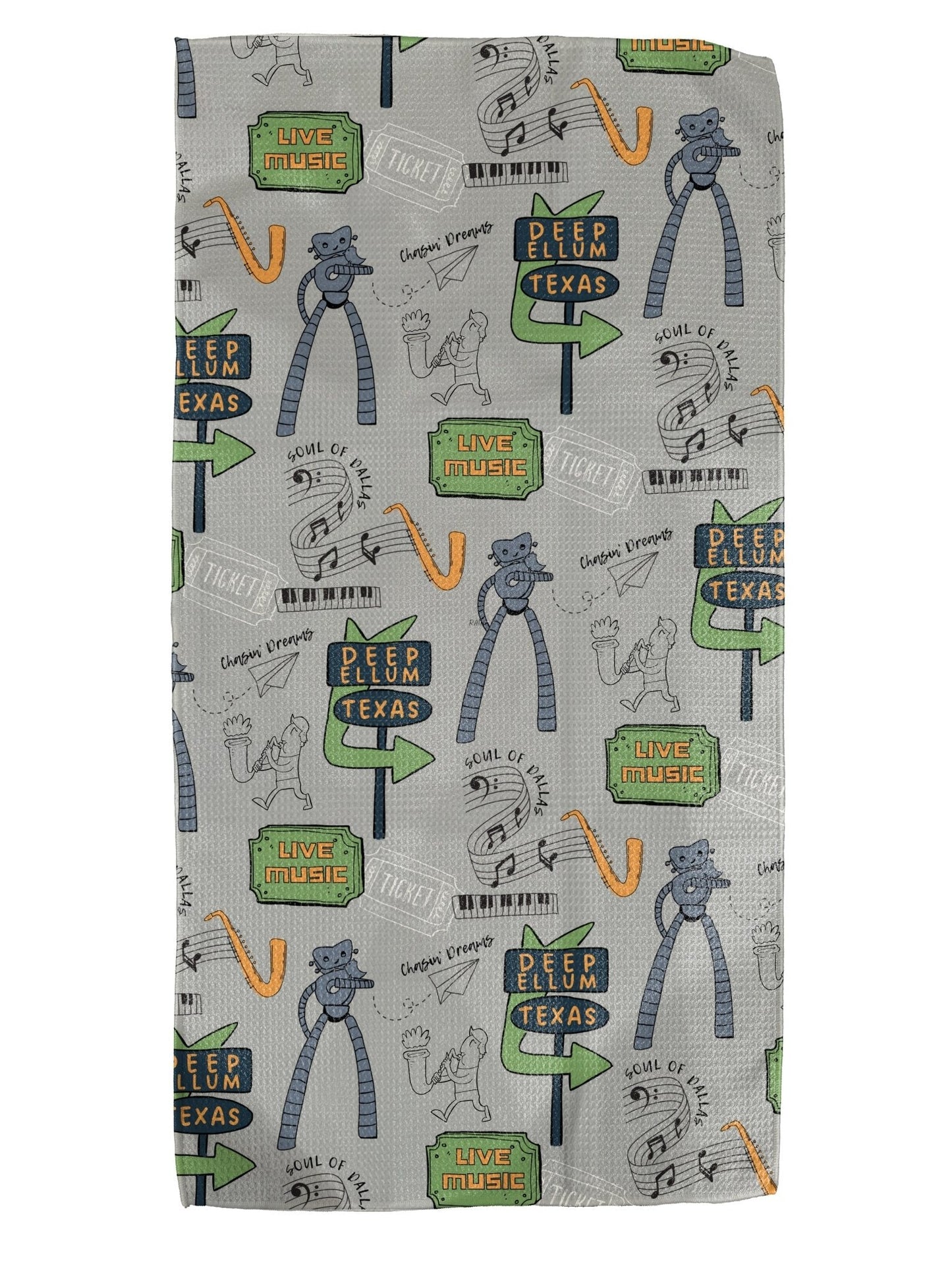 Dallas Artsy 12x24 Bartender Double - Sided Towel - Absorb - lumen