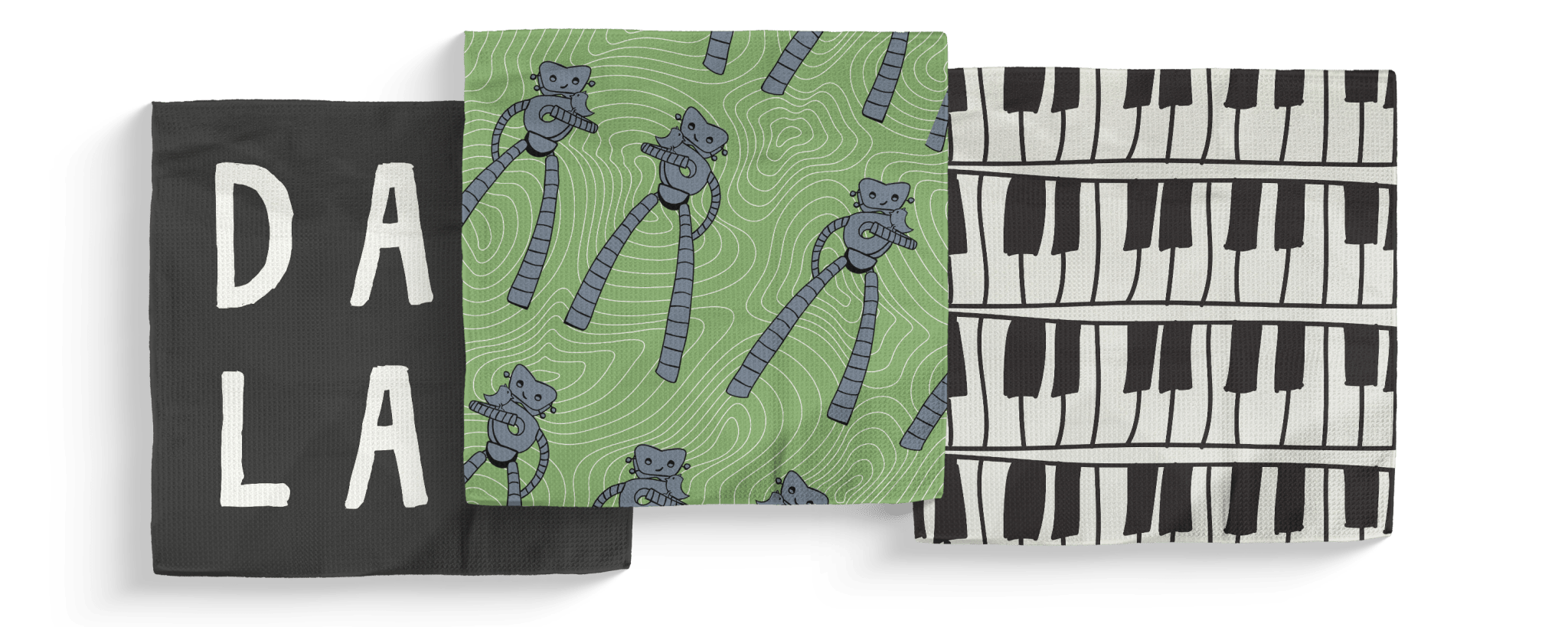 Dallas Artsy Double - Sided Dish Cloth Sets - Absorb - lumen