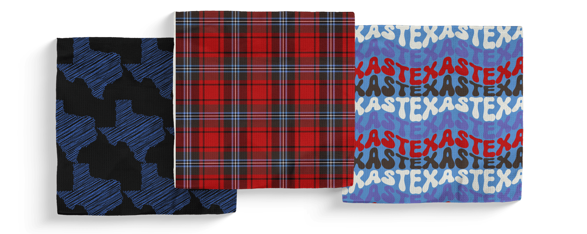 Dallas Downtown Double - Sided Dish Cloth Sets - Set of 3 - Absorb - lumen