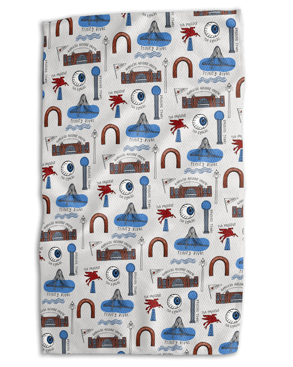 Dallas Downtown Eyeball 18x30 Work - Harder Double - Sided Towel - Absorb - lumen