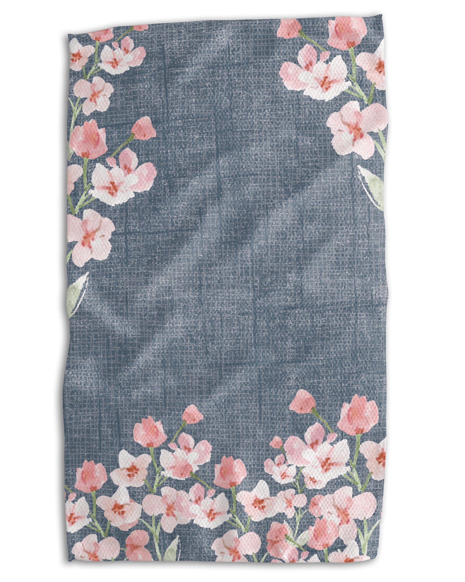 Denim Pink Florals Kitchen Towel - Absorb-lumen
