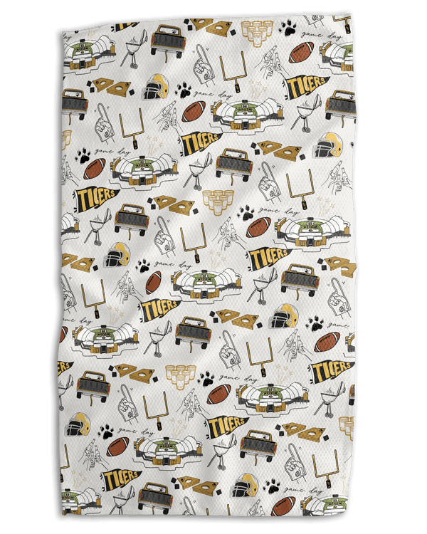 Gameday Tiger 18x30 Work - Harder Double - Sided Towel - Absorb - lumen