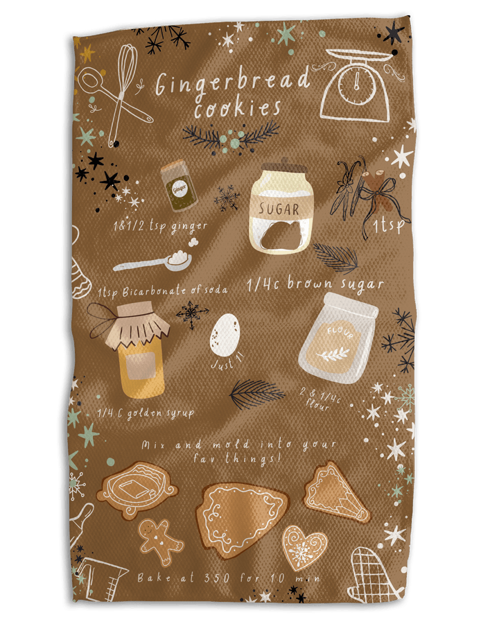 Ginger Bread KC Cookies 18x30 Work - Harder Double - Sided Towel - Absorb - lumen