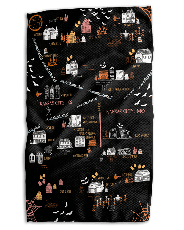 Greater KC Halloween 18x30 Work - Harder Double - Sided Towel - Absorb - lumen