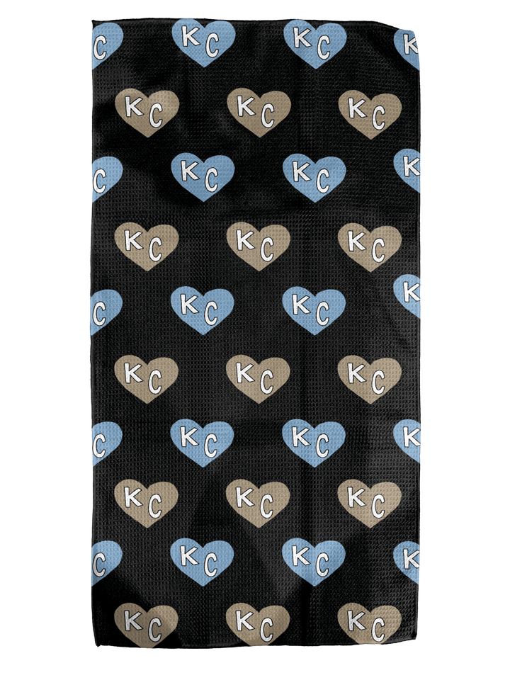 Heart KC Blue Tie 12xd4 Bartender Double - Sided Towel - Absorb - lumen
