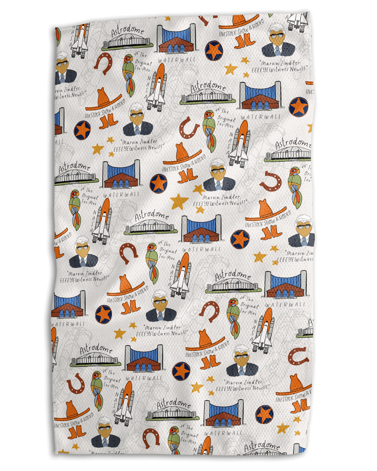 Houston Water Wall 18x30 Work - Harder Double - Sided Towel - Absorb - lumen