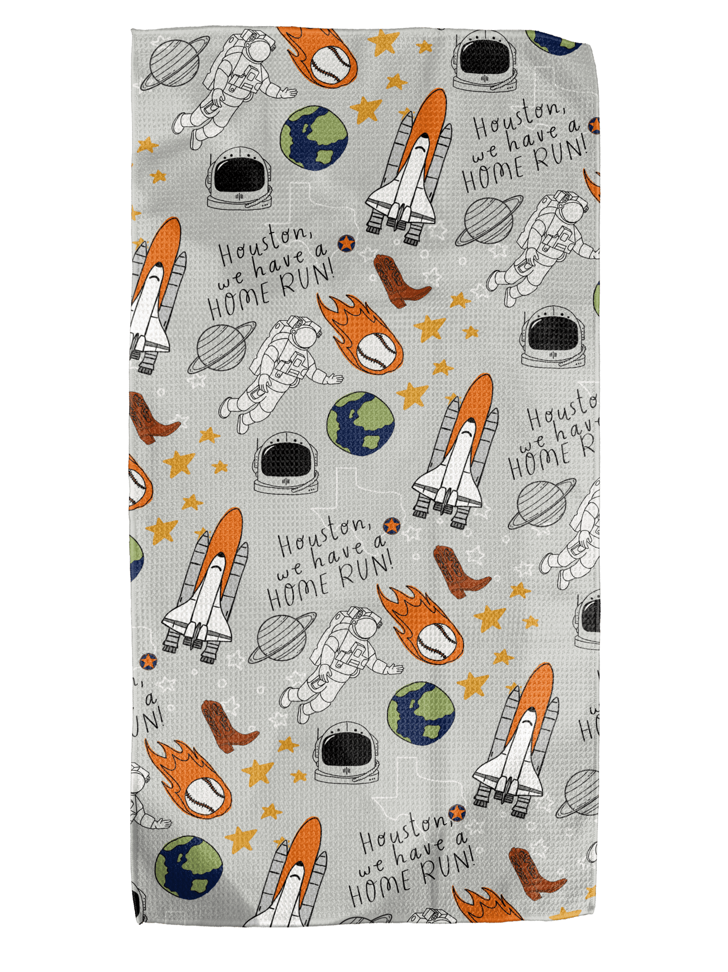 Houston We Have a Home Run 12x24 Bartender Double - Sided Towel - Absorb - lumen