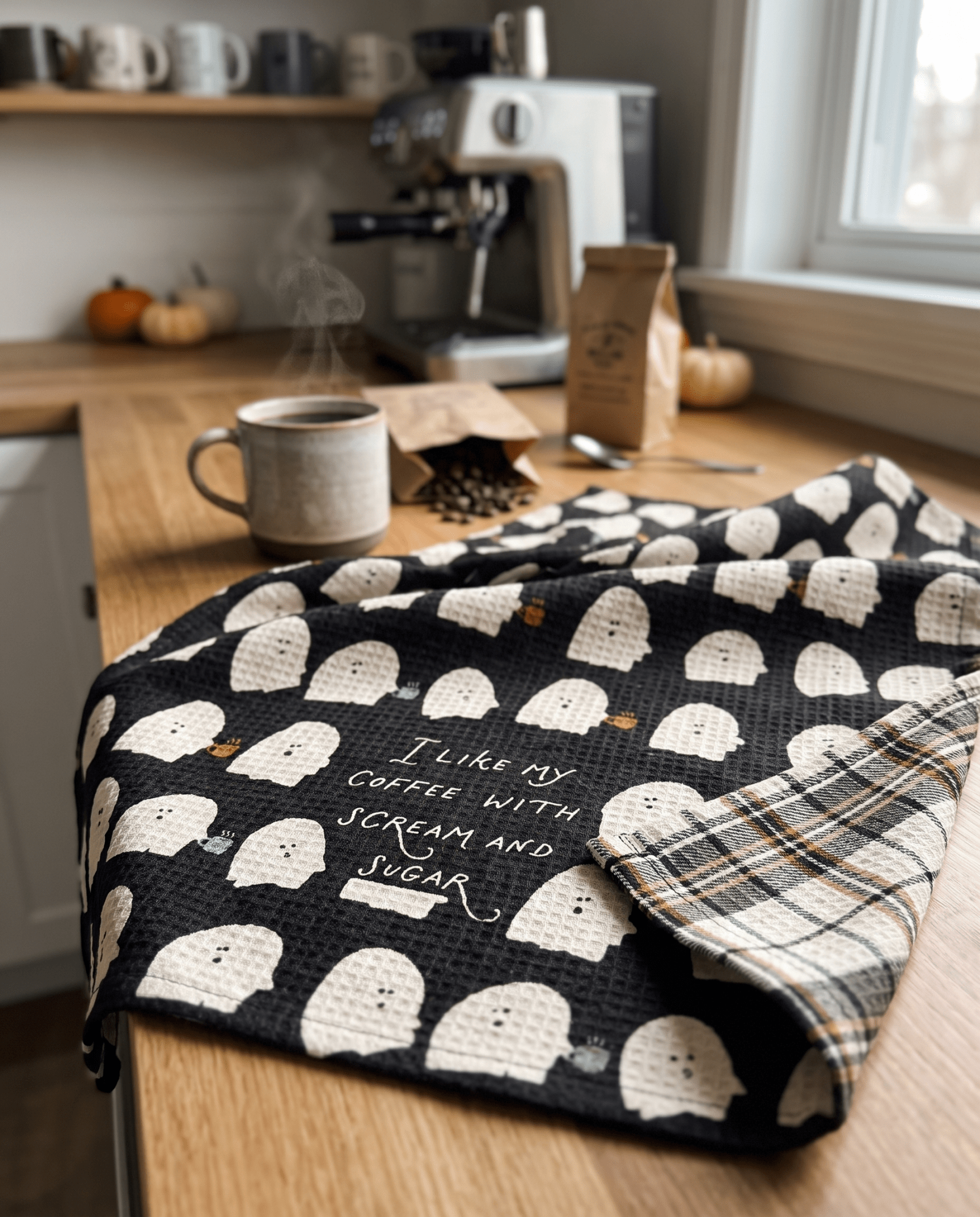 I Like My Coffee With Scream & Sugar Kitchen Towel - Absorb-lumen