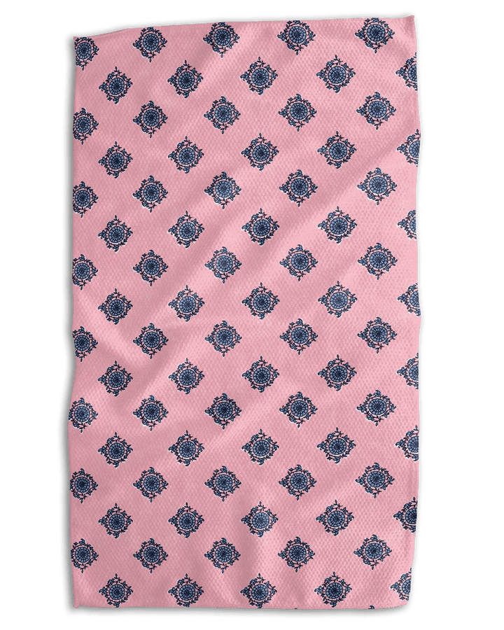 India Flowers 18x30 Work - Harder Double - Sided Towel - Absorb - lumen