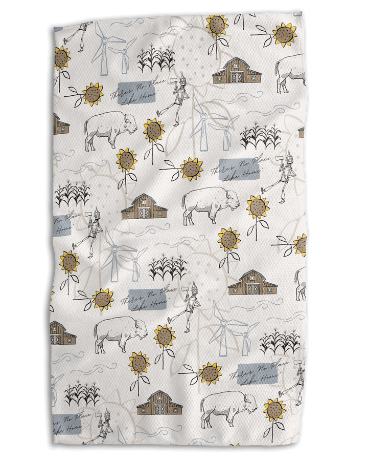 Kansas Windmill Map Work - harder Double - Sided Towel - Absorb - lumen