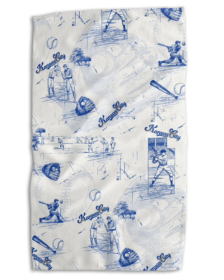 KC Baseball Plaid 18x30 Work - harder Double - Sided Towel - Absorb - lumen