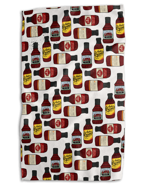 KC BBQ Sauce 18x30 Work - harder Double - Sided Towel - Absorb - lumen