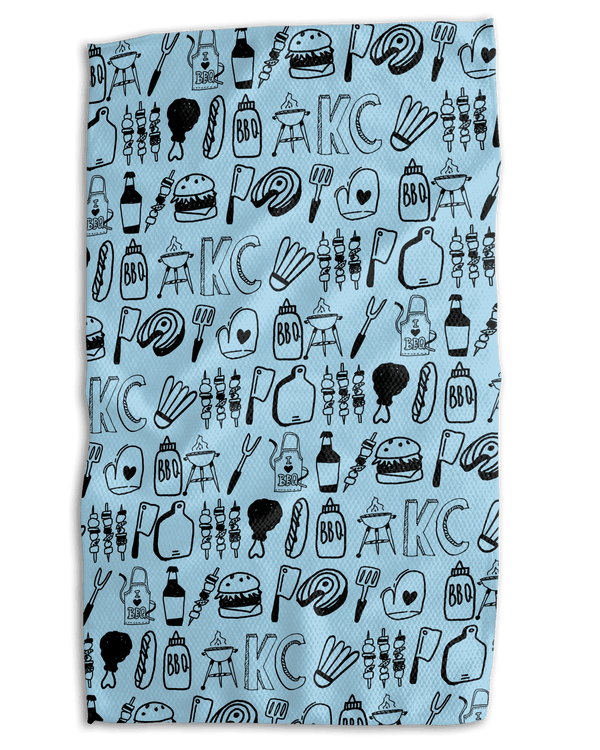 KC BBQ Summer 18x30 Work - harder Double - Sided Towel - Absorb - lumen