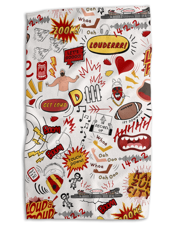 KC Football Spring 25 10x30 Work - Harder Double Sided Towel - Absorb - lumen