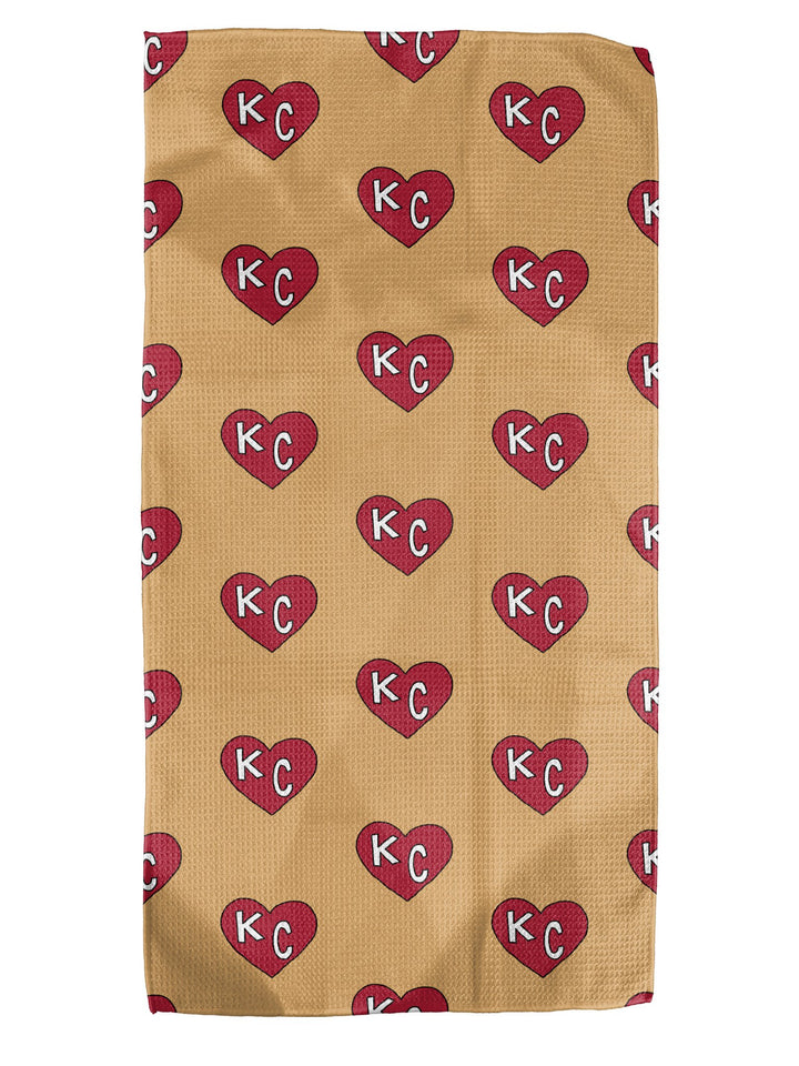 KC Hearts Plaid 18x30 Work - Harder Double - Sided - Absorb - lumen