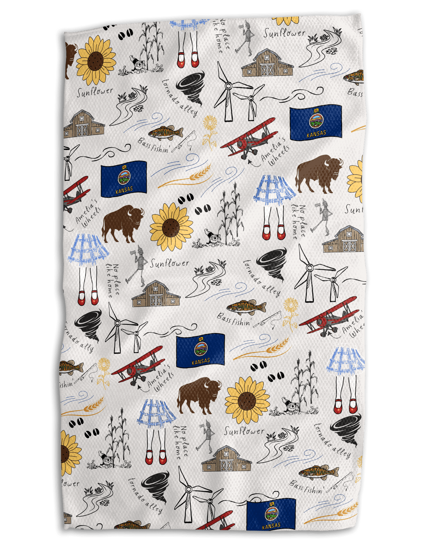 KC Icons 18x30 Work - harder Double - Sided Towel - Absorb - lumen
