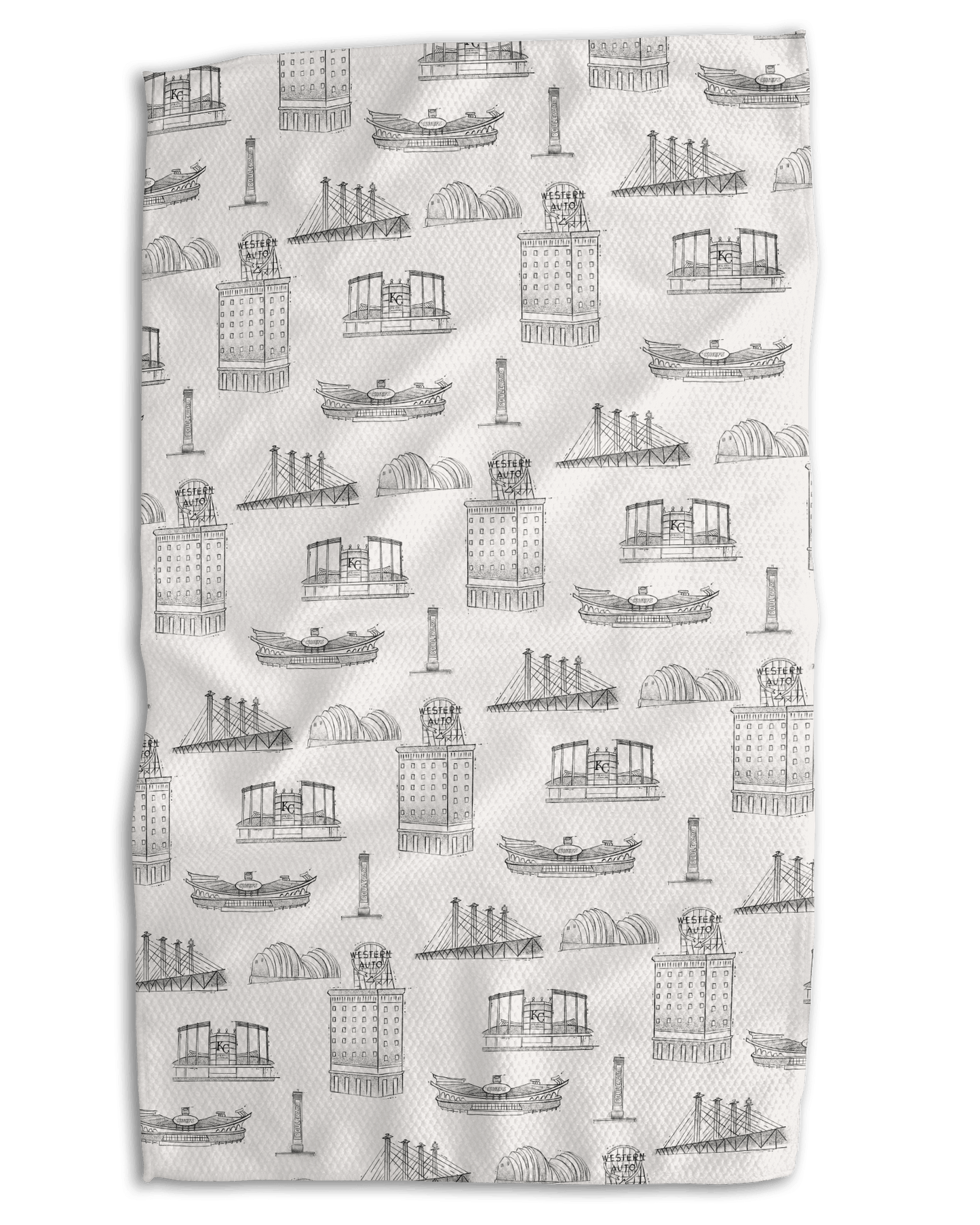 KC Sketch White 18x30 Work - harder Double - Sided Towel - Absorb - lumen