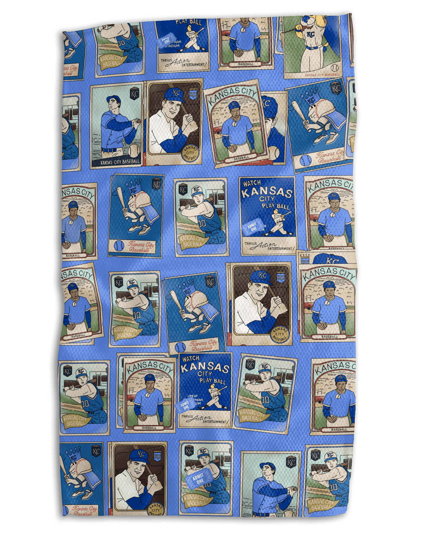 KC Vintage Baseball Cards Kitchen Towel - Absorb - lumen