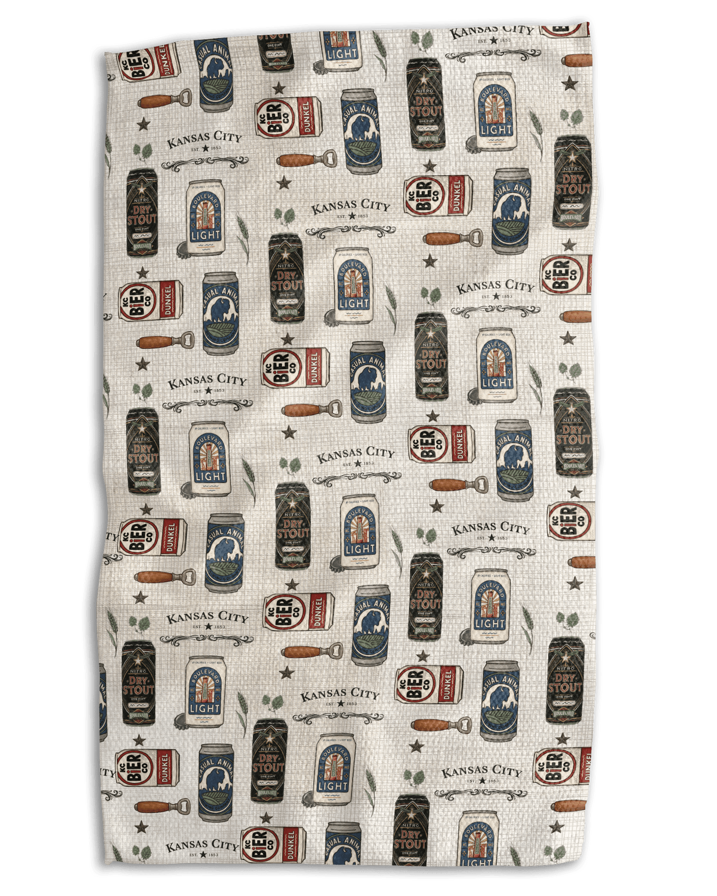 KC Vintage Hops Kitchen Towel - Absorb-lumen
