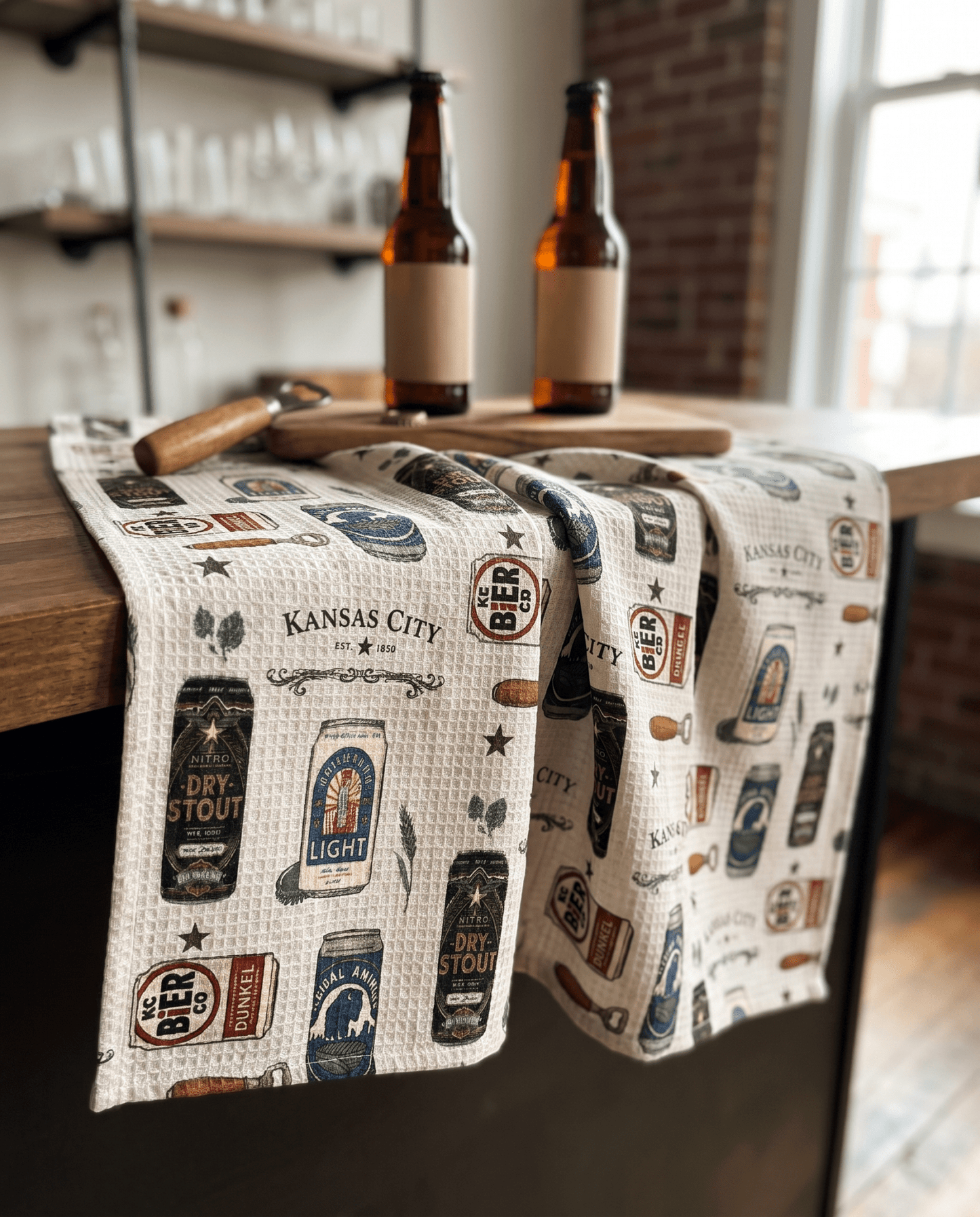 KC Vintage Hops Kitchen Towel - Absorb-lumen