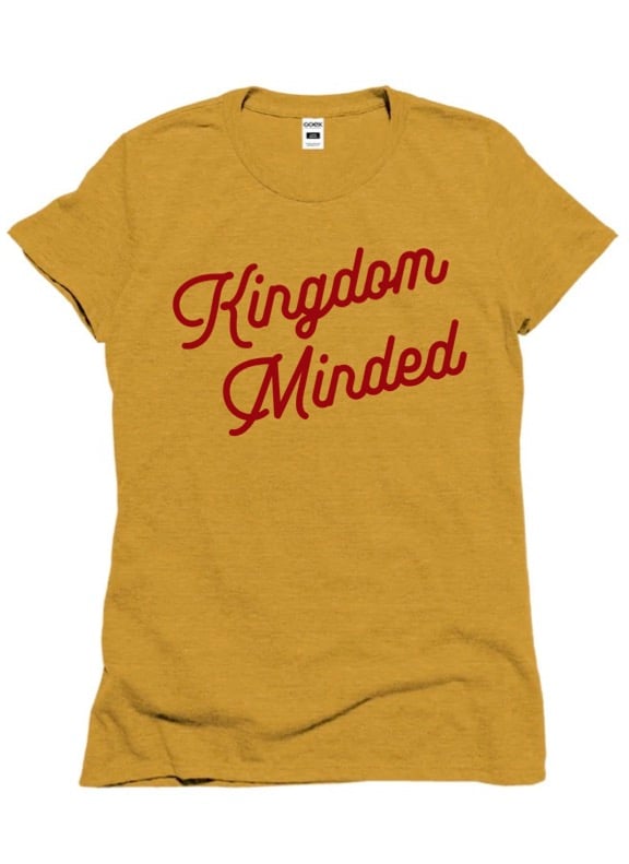 Kingdom Minded Women's Fitted Tee GOEX - Absorb - lumen