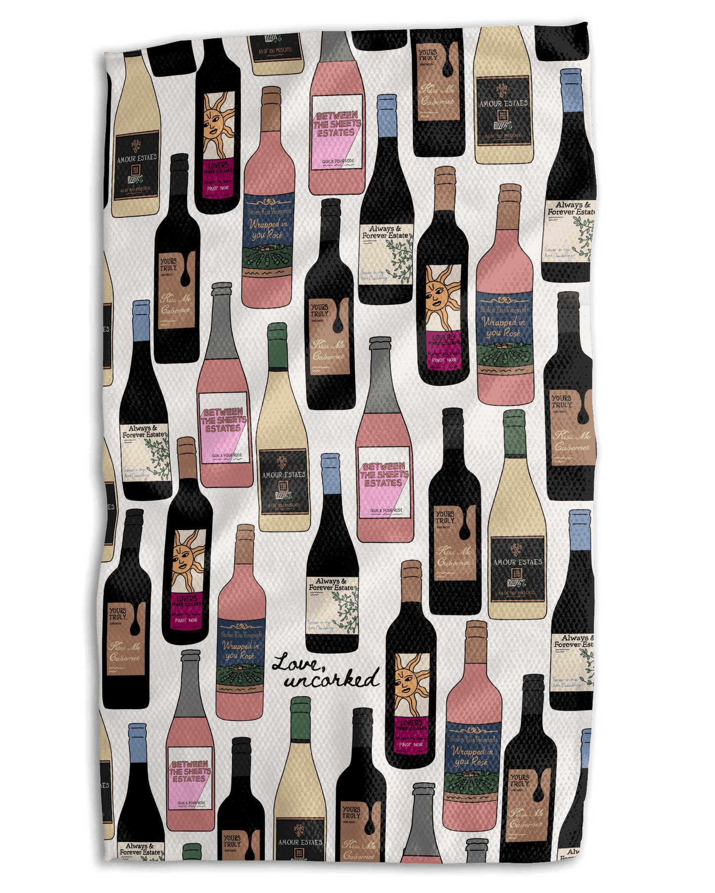 Love, uncorked 18x30 Work - harder Double - Sided Towel - Absorb - lumen