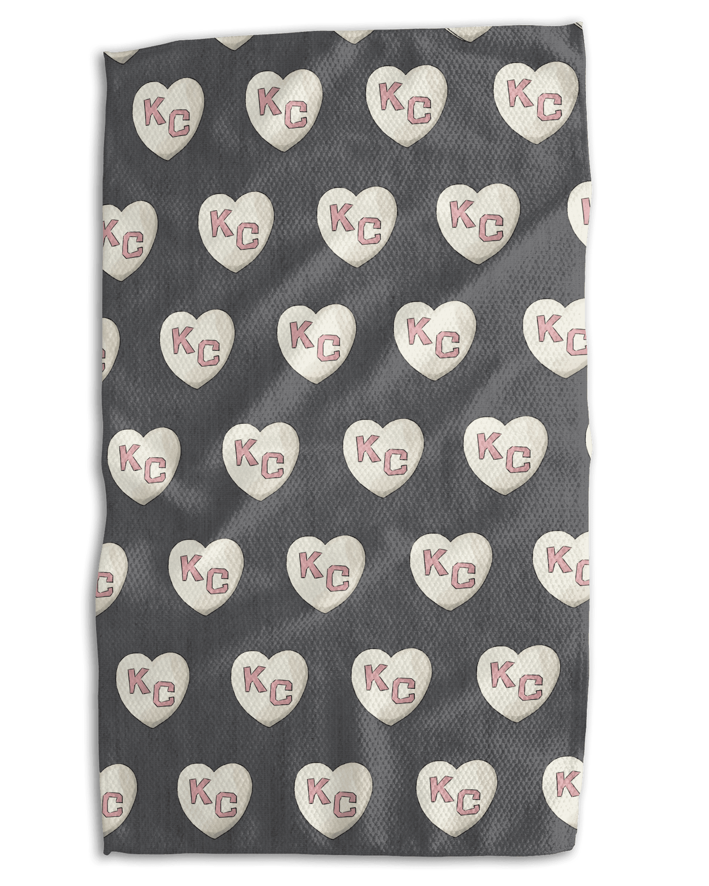 Mauve KC Hearts Kitchen Towel - Absorb-lumen