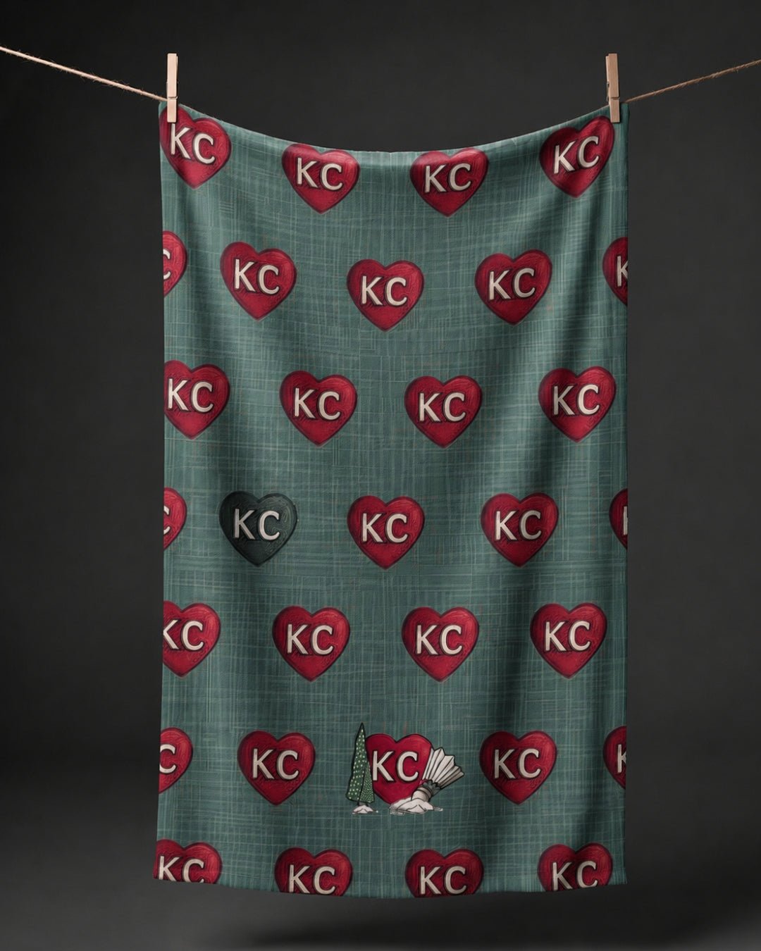 Mayor's Tree KC Hearts Kitchen Towel - Absorb-lumen