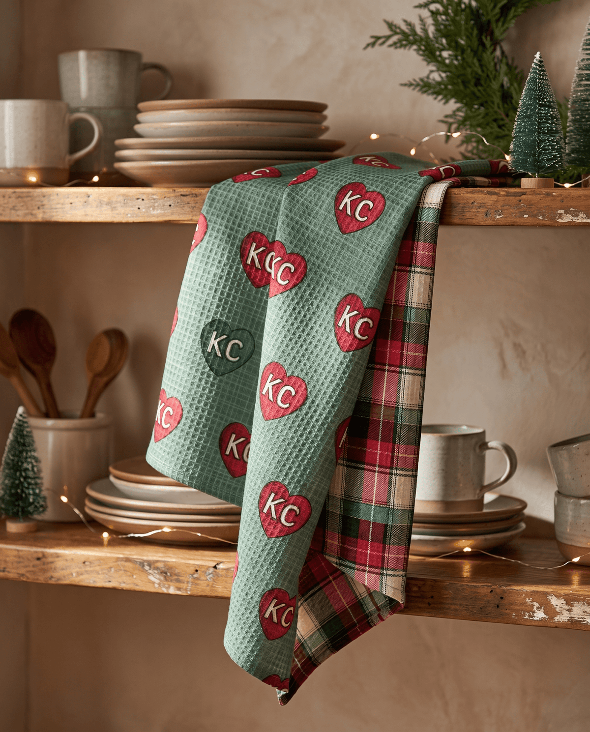Mayor's Tree KC Hearts Kitchen Towel - Absorb-lumen
